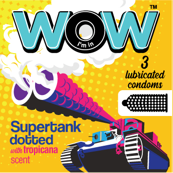 Wow condoms practice safe sex Suppertank dotted condom